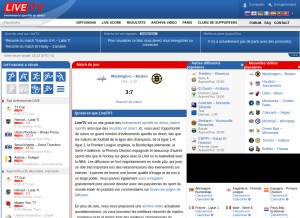 How livetv.sx looks like on a tablet such as an iPad.