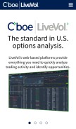 How livevol.com looks like on a mobile device such as an iPhone.