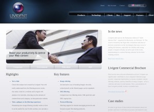 How livigent.com looks like on a tablet such as an iPad.