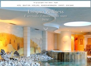 How livignowellness.it looks like on a tablet such as an iPad.