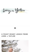 How livinginyellow.com looks like on a mobile device such as an iPhone.