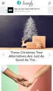 How livingly.com looks like on a mobile device such as an iPhone.