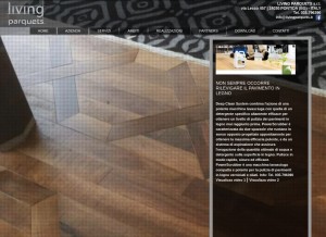 How livingparquets.it looks like on a tablet such as an iPad.