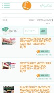 How livingrichwithcoupons.com looks like on a mobile device such as an iPhone.