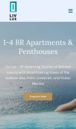 How livlux-marina.com looks like on a mobile device such as an iPhone.