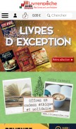 How livrenpoche.com looks like on a mobile device such as an iPhone.