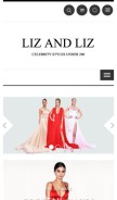 How lizandliz.com looks like on a mobile device such as an iPhone.