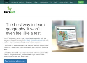 How lizardpoint.com looks like on a tablet such as an iPad.
