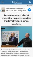 How ljworld.com looks like on a mobile device such as an iPhone.