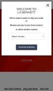 How lkbennett.com looks like on a mobile device such as an iPhone.