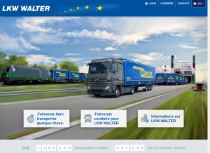 How lkw-walter.com looks like on a tablet such as an iPad.