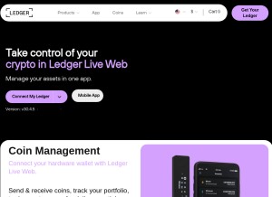 How lledgerwallet.com looks like on a tablet such as an iPad.