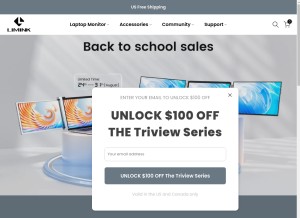 How llimink.com looks like on a tablet such as an iPad.