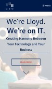 How lloydgroup.com looks like on a mobile device such as an iPhone.
