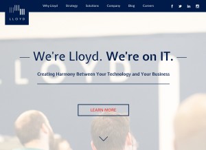 How lloydgroup.com looks like on a tablet such as an iPad.