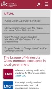 How lmc.org looks like on a mobile device such as an iPhone.