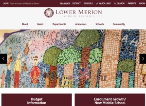 How lmsd.org looks like on a tablet such as an iPad.