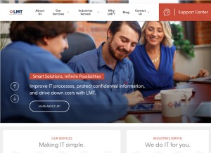 How lmtnet.com looks like on a tablet such as an iPad.