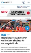 How ln-online.de looks like on a mobile device such as an iPhone.