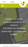 How loadbee.com looks like on a mobile device such as an iPhone.