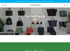 How loandsons.com looks like on a tablet such as an iPad.