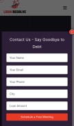 How loanresolve.in looks like on a mobile device such as an iPhone.