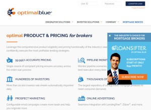 How loansifter.com looks like on a tablet such as an iPad.