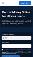 How loansonlineusa.net looks like on a mobile device such as an iPhone.