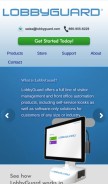 How lobbyguard.com looks like on a mobile device such as an iPhone.
