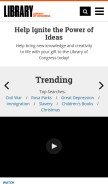 How loc.gov looks like on a mobile device such as an iPhone.