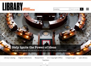 How loc.gov looks like on a tablet such as an iPad.