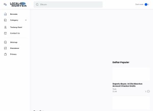 How local-hunter.com looks like on a tablet such as an iPad.