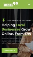 How local99.co.uk looks like on a mobile device such as an iPhone.