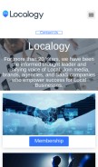 How localogy.com looks like on a mobile device such as an iPhone.