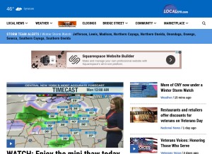 How localsyr.com looks like on a tablet such as an iPad.