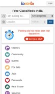 How locanto.net looks like on a mobile device such as an iPhone.