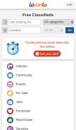 How locanto.ph looks like on a mobile device such as an iPhone.