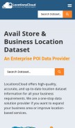 How locationscloud.com looks like on a mobile device such as an iPhone.