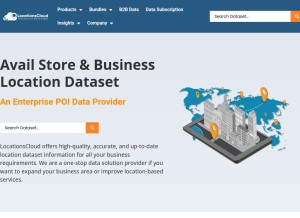 How locationscloud.com looks like on a tablet such as an iPad.