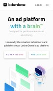 How lockerdome.com looks like on a mobile device such as an iPhone.