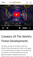 How lodhagroup.in looks like on a mobile device such as an iPhone.