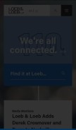 How loeb.com looks like on a mobile device such as an iPhone.