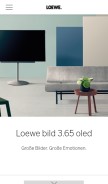 How loewe.tv looks like on a mobile device such as an iPhone.