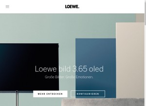 How loewe.tv looks like on a tablet such as an iPad.