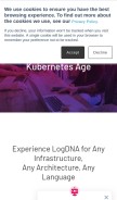 How logdna.com looks like on a mobile device such as an iPhone.
