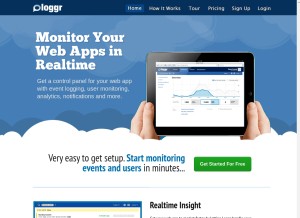 How loggr.net looks like on a tablet such as an iPad.