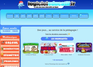 How logicieleducatif.fr looks like on a tablet such as an iPad.