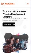 How logicrays.com looks like on a mobile device such as an iPhone.