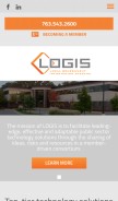 How logis.org looks like on a mobile device such as an iPhone.