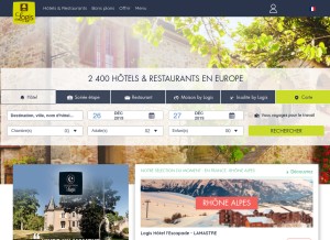 How logishotels.com looks like on a tablet such as an iPad.